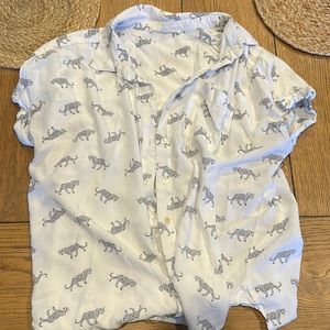 B&W Spotted Tiger Blouse